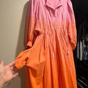 Gorgeous linen cotton blend dress fully lined